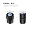 hijk1 4Pcs Metal Car Wheel Tire Valve Caps Stem Case Cover For Volkswagen VW T-ROC Beetle Polo Golf Touran Transporter Touareg Passat
