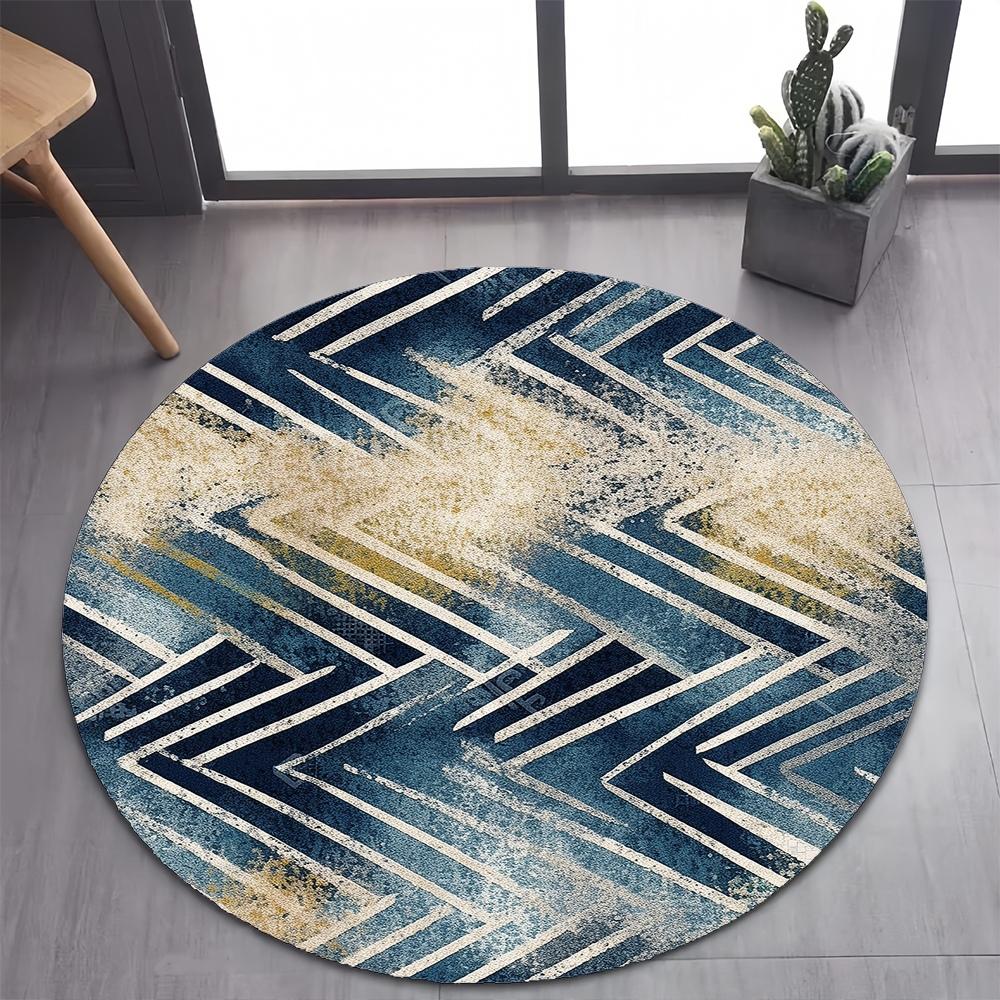 26 Style New Bohemian Abstract Modern Art Geometry Art Round Carpet Rug for Bedroom Living Room Decoration,pet Decor Floor Mat