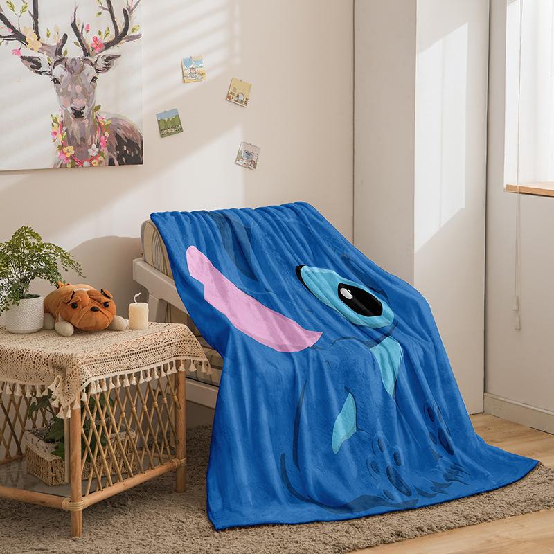Cartoon Stitch Series Flannel Blanket 3D Printed Sofa Blanket Thickened Blanket