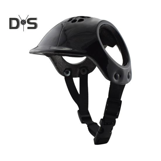 Pet Helmet with Ear Holes Dog Safety Hat Windproof Adjustable Puppy Motorcycle Helmet for Outdoor Riding Hiking Cycling