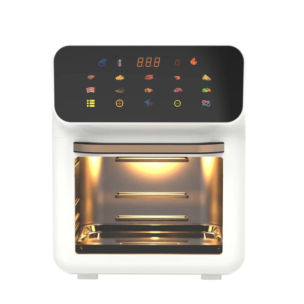Maks 2400W elektrisk ovn Husholdningsluftfrityrkoker Multifunksjon Touch Control 3-lags Kjøkken Baking Dampmaskin Frityrkoker