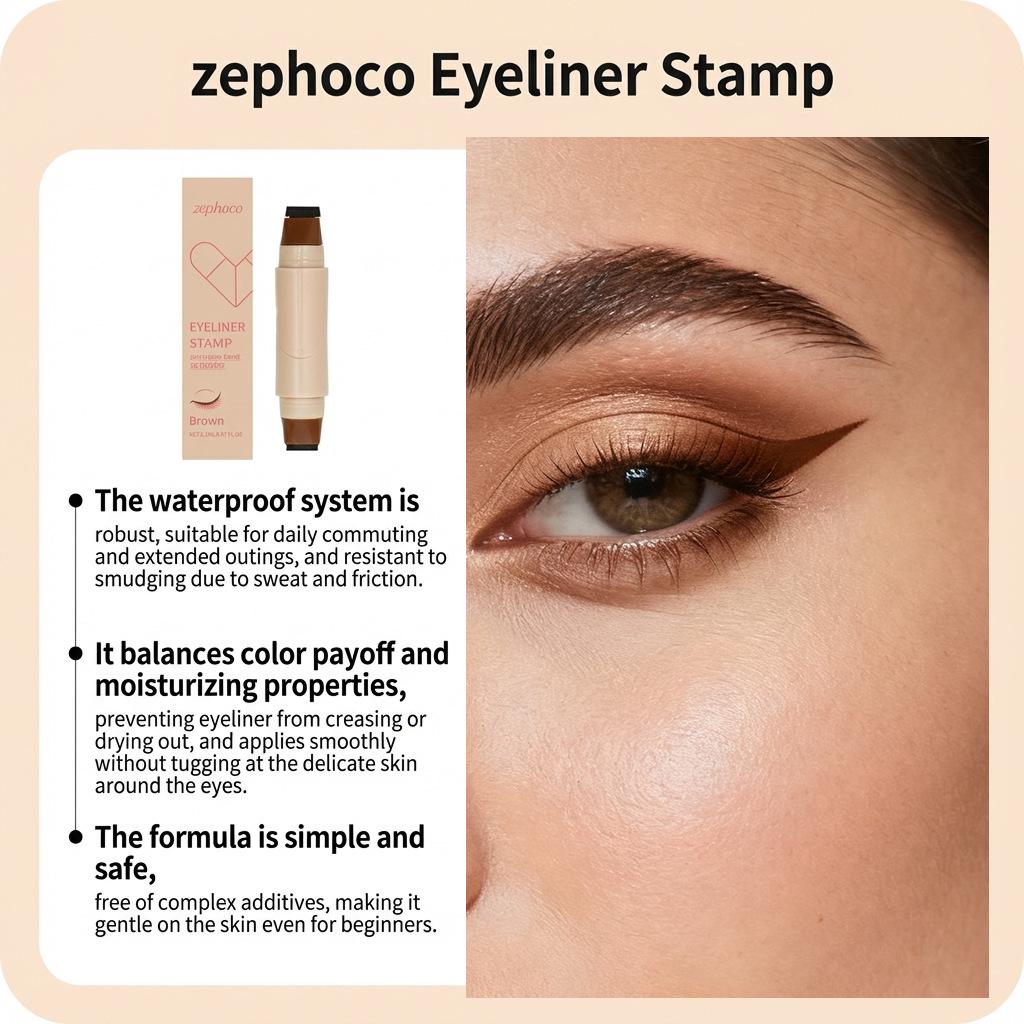 Zephoco Dual-Tip Liquid Eyeliner Stamp for Precise, Effortless Eye Makeup