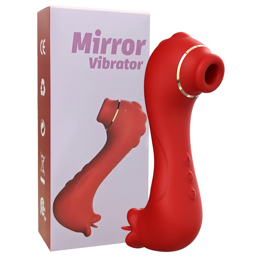 2 In 1 Sucking Vibrator Female Clit Nipple Stimulator G Spot Oral Licking Sexual Masturbator Erotic Adult Sex Toys for Women