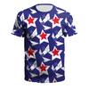 3D Digital Printed Flag Pattern Men's Casual and Comfortable Round Neck Short Sleeved T-shirt