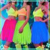Neons Party Decoration Belly Dance Hip Scarf Skirt Sparkly Tassels Wrap Skirt Rave Costume for Wedding Birthday Concert
