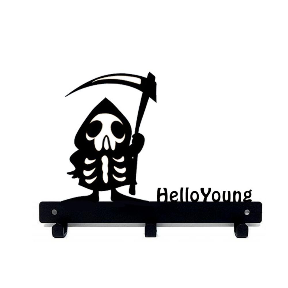 1 Piece Halloween Decoration Hook, Grim Reaper Scythe Decoration, Clothes Hook, Key Hook, Storage Rack
