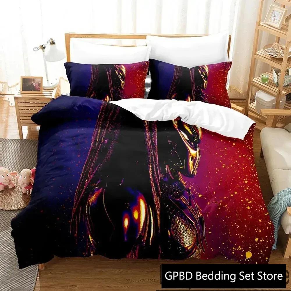 3D Print Movie The Predator Comfortable Duvet Quilt Cover Pillowcase Bedding Set Children Bedroom Decoration Home Textile