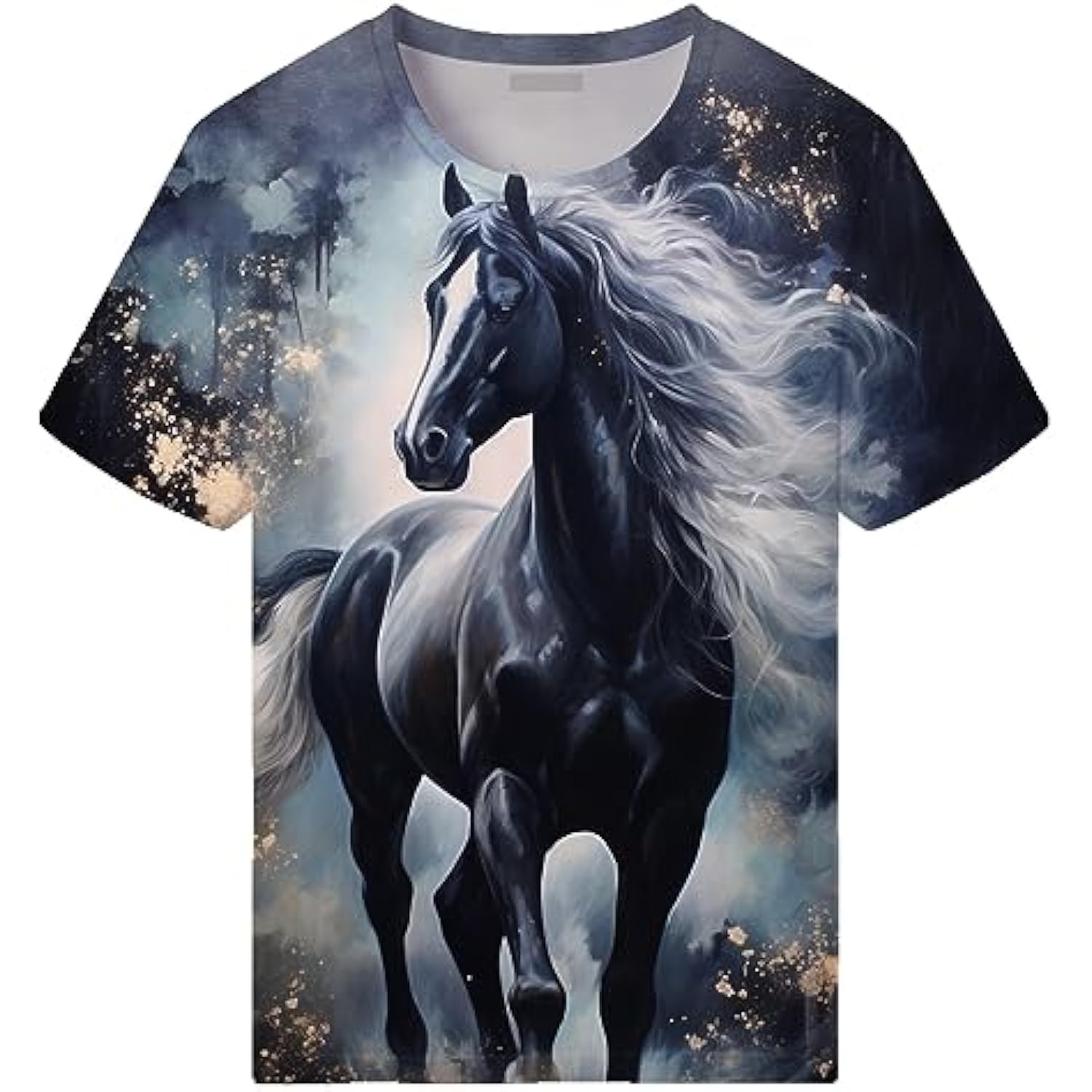 

Футболки с изображением лошадей, мужские рубашки с 3D-принтом, повседневные летние топы с дизайном унисекс XXL