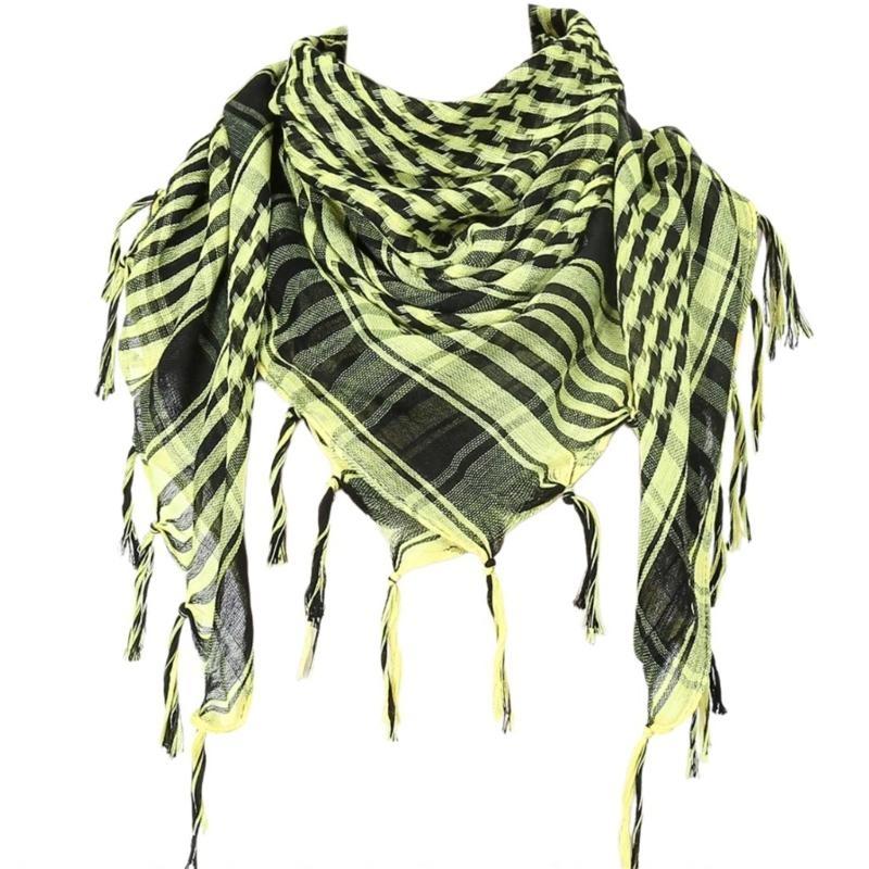 124A Ørken Shemagh Tørklæde Blødt Med Kvast Arabisk Hovedtørklæde Unisex Keffiyeh Bandana Unisex Hovedindpakning Arabisk Tørklæde Hovedbeklædning