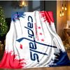 Capitals Ice Hockey Blanket Flannel Throw for Sofa, Indoor, Camping, Living Room, Office, Chair, And Bed Soft Birthday Gift