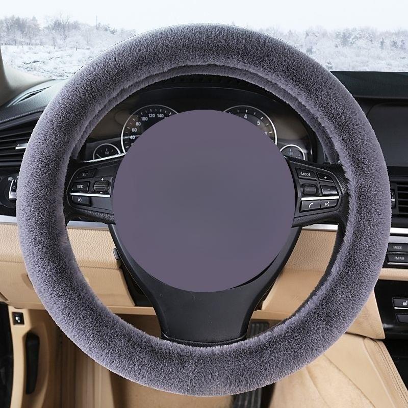 Winter Short Plush Car Steering Wheel Cover Super Tactile Warm Handle Universal Anti-Slip Sweatproof for Men And Women