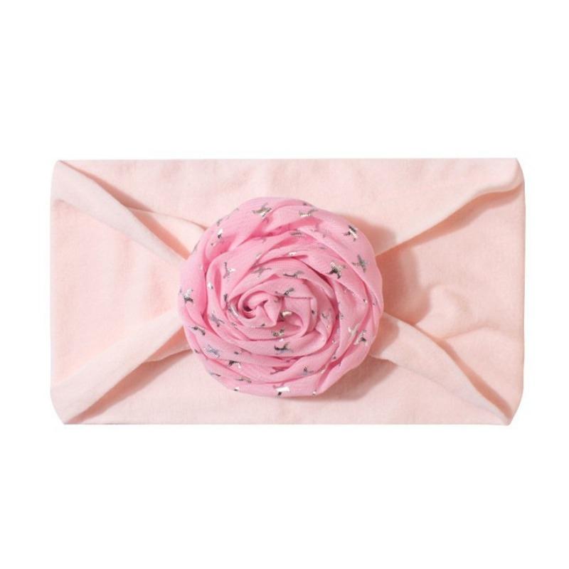 New baby nylon headscarf cute solid color baby fontanelle elastic headband comfortable children's hair accessories