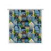 Colorful House Shower Curtain 100% Waterproof Modern Bathroom Decor Housewarming Gift