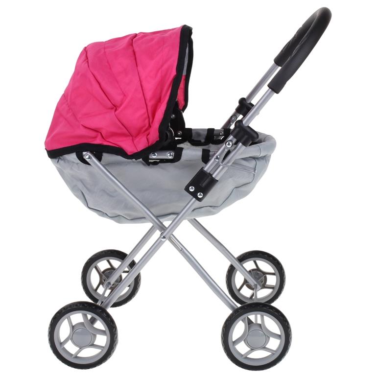 Puppenwagen Tiefer Metall Leichter Klappbares Verdeck Gondel Schaumstoffräder