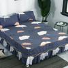Bed Skirt Cotton Bedspread Set Embroidery Bed Dress Pillow Cases 3 Pieces/Set For King/Queen Double 1.5/1.8/2M Sheet Cover