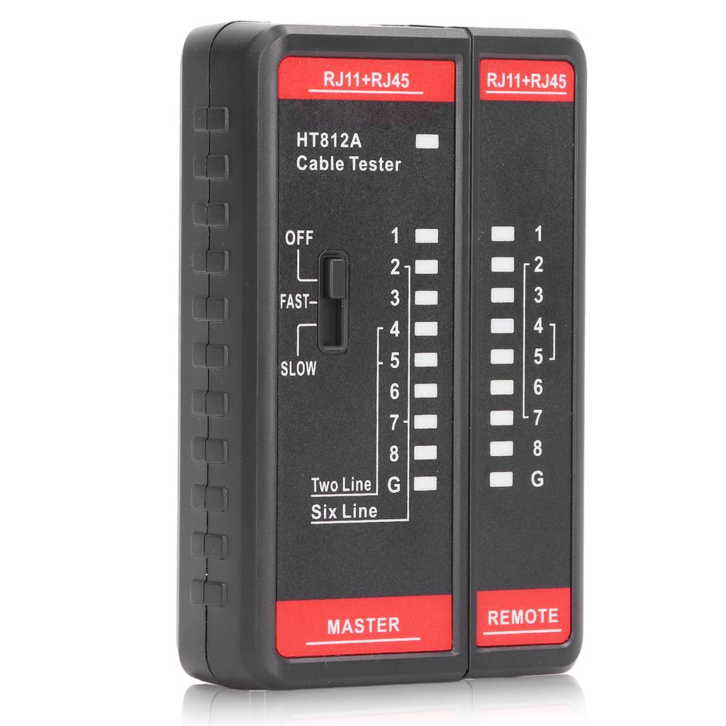 Network Cable Tester RJ11 RJ45 Phone Line Wire Test Tool Accessory for Measurement HT812A