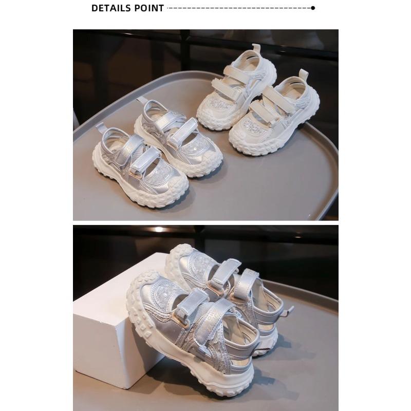 Girls' Sandals New Spring Summer Collection Children's Sports Sandals for Toddler Girls Mesh Shoes Fashionable Mid-Calf Shoes with Closed Toe