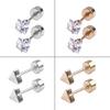 18-Pair Tiny Stud Earrings Star Moon for Triangle Ball Screwback Earrings for Un