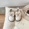Children's Leather Shoes Spring Autumn Elegant Girl Princess Shoes Fashion Bowknot Chic Kids Black Thick Bottom Mary Jane Shoes