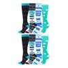 4 Pairs Compression Socks for Men Women Knee High Compression Support Circulation Socks for Medical Running Nursing Athletic