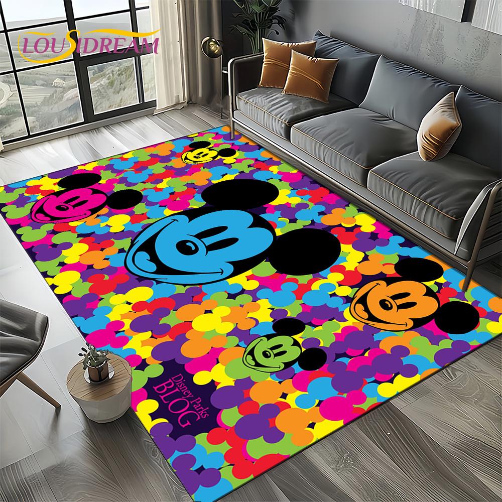 Mickey Minnie Mouse Donald Duck Cartoon Carpet Rug for Bedroom Living Room Home Sofa Decoration,kids Large Decor Floor Mat Gift