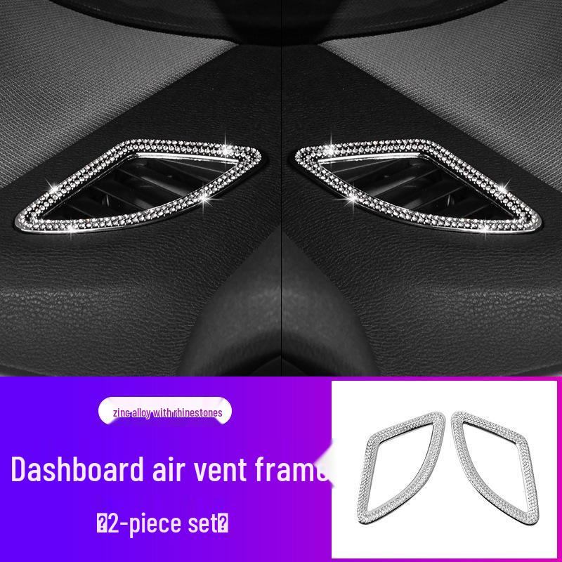 

2020 X1 Interior Diamond-Studded Air Vent and Steering Wheel Decorative Frame Sticker Zinc Alloy
