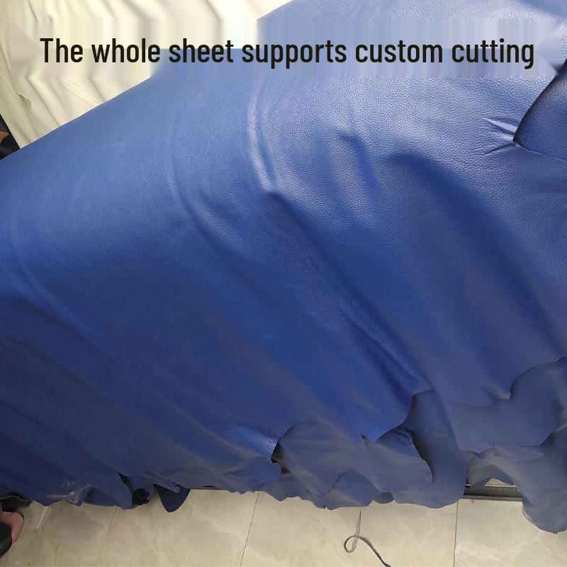 

Royal Blue Cowhide Leather for Sofas and Beds - Soft, Full-Skin Handmade Material 15*20 cm square