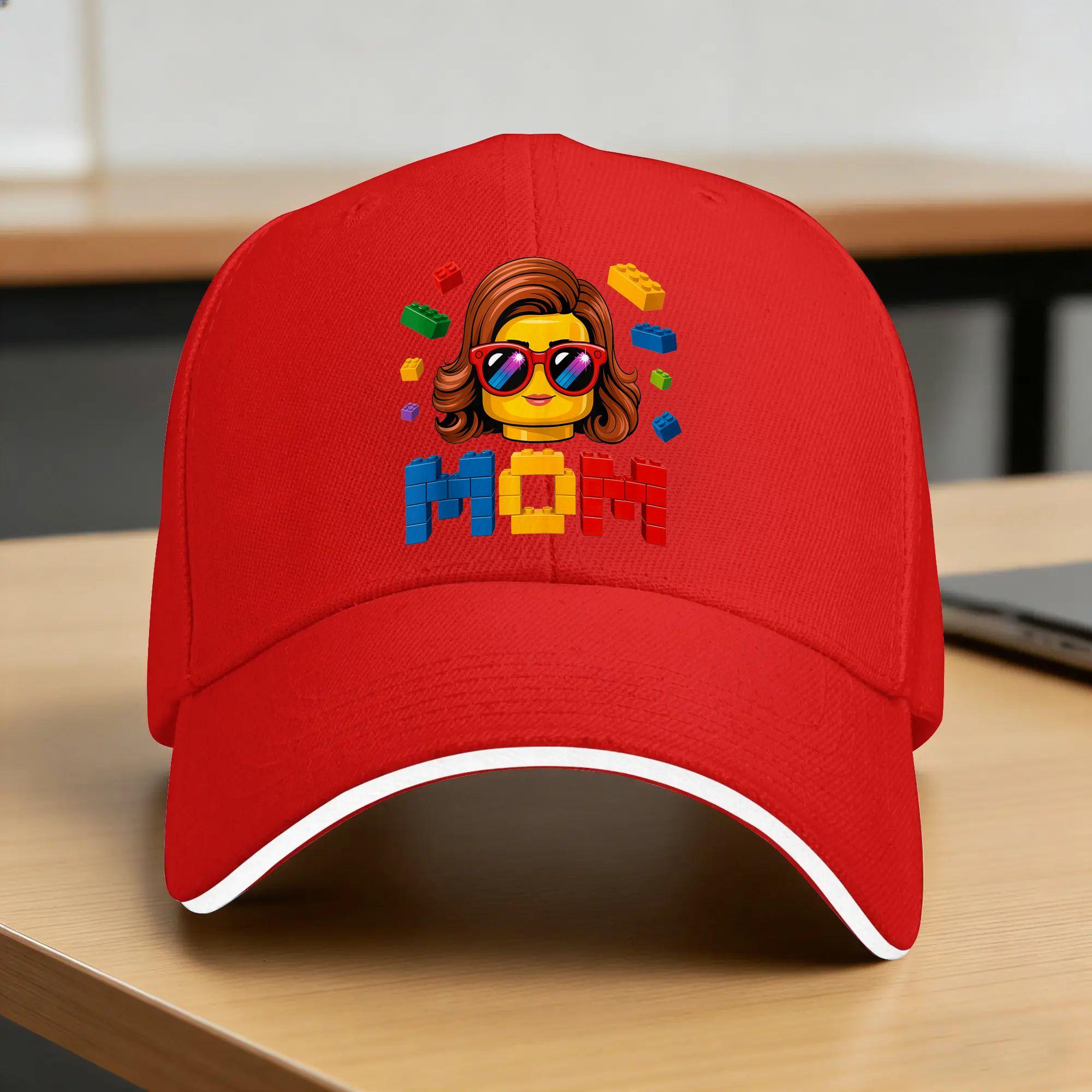 Family Mom Master Builder Building Bricks Blocks Sun Baseball Cap Summer Street Style Trucker Hat For Unisex Adult Gym Snapback Cap One Size