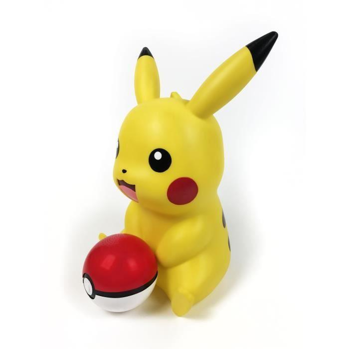 Figurine pikachu lumineuse teknofun - enceinte poke ball sans fil
