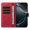 Magnetic Leather Wallet Case for Samsung Galaxy A3 A5 A6 Plus A7 A8 A9 A10 A10S M10 M10S M15 M54 2016 2017 2018 | Embossed Cat