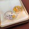 Leopard Zircon Oval Open Ring: Luxury Index Finger Jewelry for Women