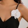 Elegant Floral Charm Jewelry 3D Flower Pendant Necklace/Earrings/Brooch for Girl Women Wedding Party Embellishment