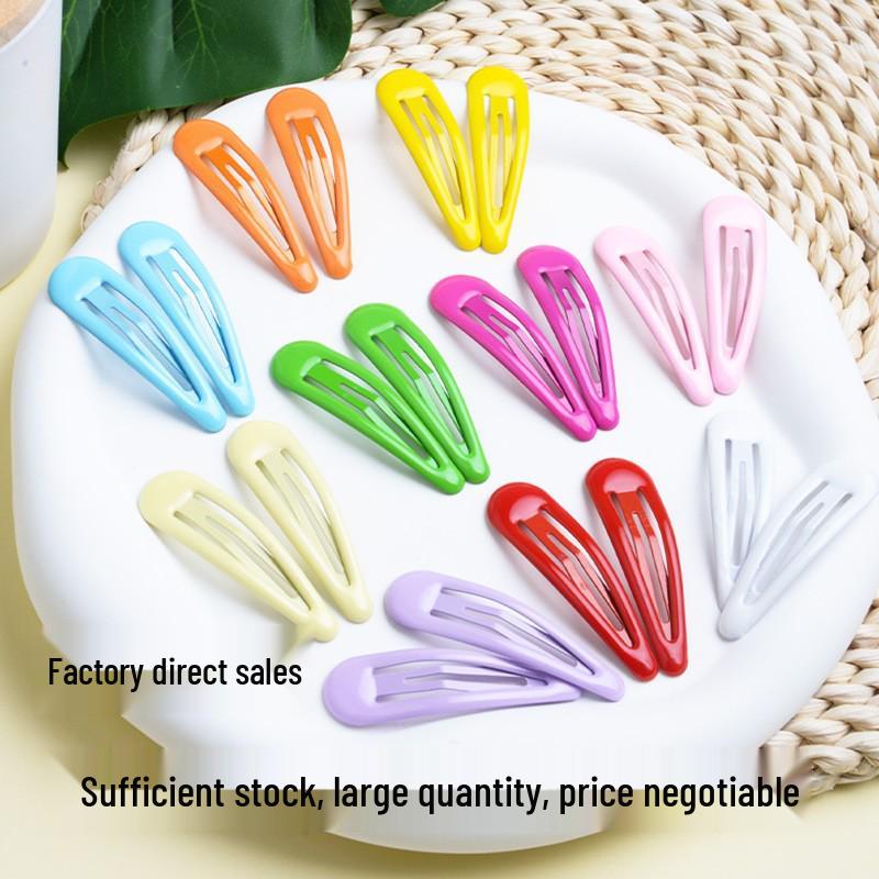 Hyuna Style Candy-Colored Resin Water Drop Hair Clips - Colorful Korean Duckbill BB Clips