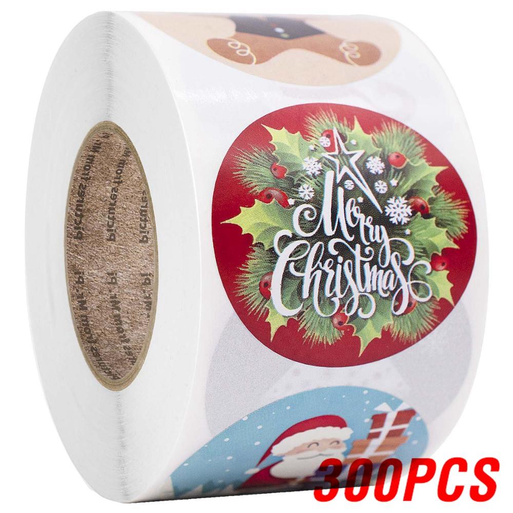 100-500 Pcs Golden Font Merry Christmas Sticker Thank You Sticker Seal Label For Envelope Gift Wrapping Scrapbook 1 Inch