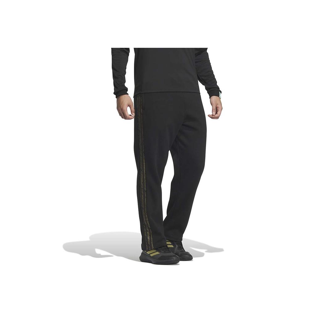 Adidas Straight Knit Casual Pants Unisex Bottoms Black JE3495