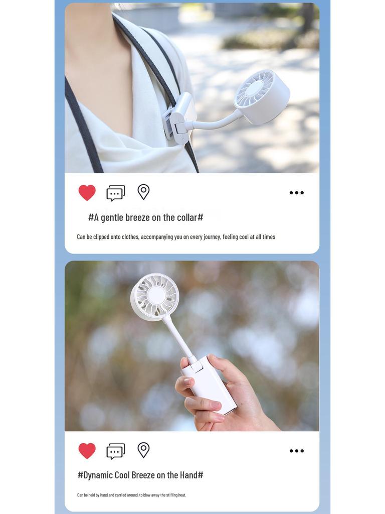 Weilexing 360° Portable Clip-On Fan with Digital Display