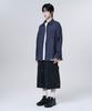 Mubeun Vintage Grunge Check Shirt Navy
