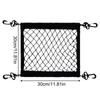 Motorcycle Cargo Net Polyester High Elastic Cargo Net with 4 Adjustable Hooks 360 Degree Rotatable Motorcycle Net Supplies