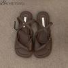 Mode Eckige Zehen Flache Sandalen Damen Hausschuhe Freizeitschuhe Frau 2025 Trend Sommerkleid Strand Komfortschuhe Flip Flops Pantoletten Mujer