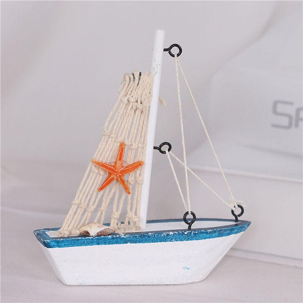 Home Decoration Micro Landscape Sailing Miniature Figurines Sailing Model Sailboat Ornaments