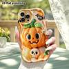 Phone Case: 2D flat design suitable for iPhone 18 17 16 15 14 13 Pro protective case, Halloween pumpkin, Christmas and Halloween perfect holiday gift