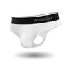 Men's Low-Waist Pure Color U-Convex Elastic Tight Ice Silk Sexy T-Panties Slippery Buttocks Breathable Thong T-Pants