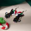 Boucles d'oreilles Chat Mignon de Noël en Acrylique Mode de Niche Design Créatif Boucles d'oreilles Femmes