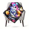 Astronauts Travel In Space Customize Your Name Blanket Used For Chair Office Sofa Bed Camping Soft And Warm Giving Friends And Relatives Birthday