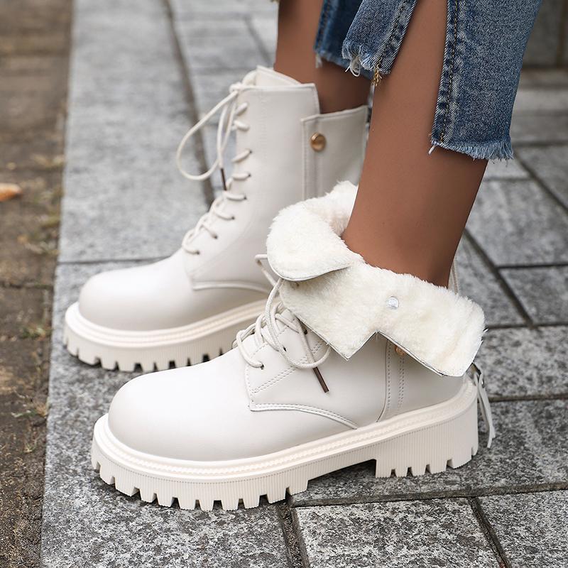 Fashion Black Thick Sole Punk Ankle Boots Women Vintage Lace Up Platform Motorcycle Boots Woman 2025 Pu Leather Gothic Shoes Size 35-42