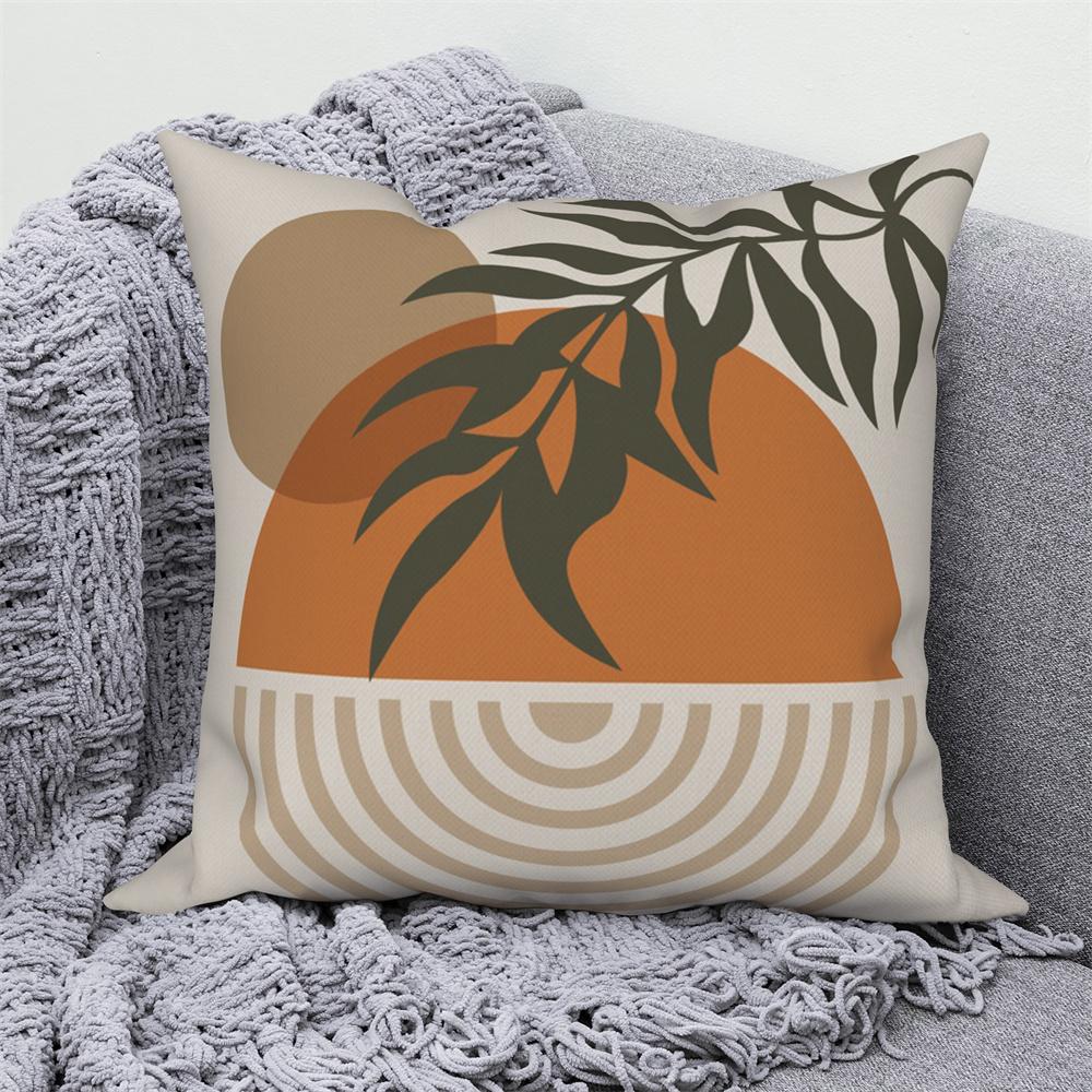 Pillowcase Decoration Home Office Car Abstract Branches and Leaves Nordic Curved  Sofa Cushion Cover