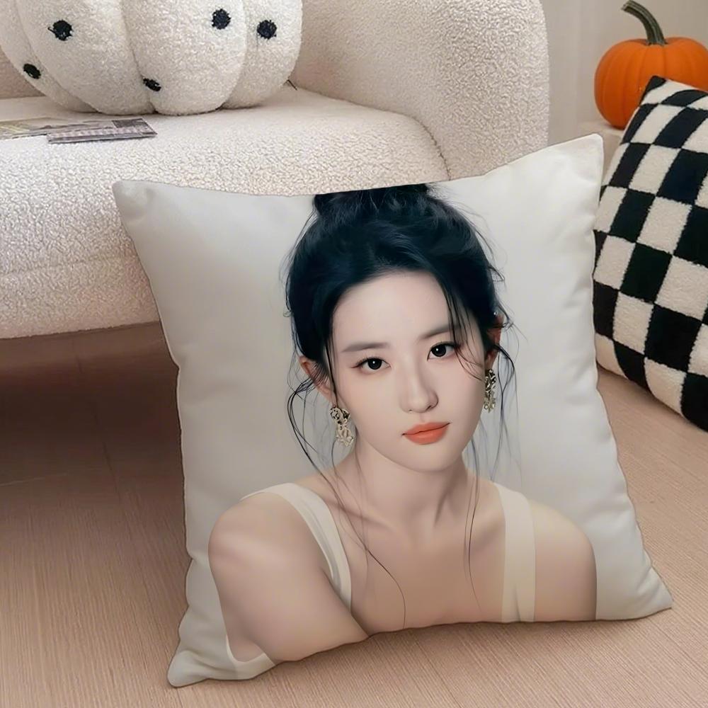 Elegant Beautiful Star LLiu Yifeixixis Cushion Cover Throw Pillow Cover Hidden Button Durable Polyester Chair Cushion