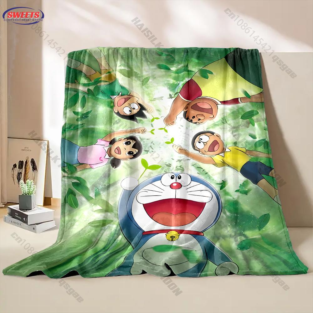 

Free Shipping! Doraemon Print Blanket Warm Soft Comfortable Home Travel Blanket Sofa Bedding Cover Blanket Gift for Kids Adults 75x90cm