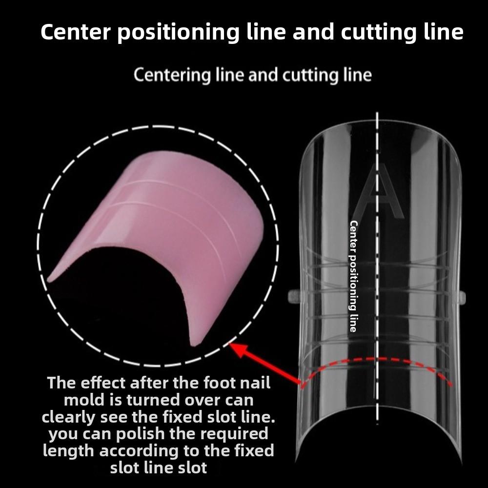 Transparent Toe Nail Molds Double-head Manicure Tools New Manicure Nail Mold  For Builder Gel