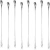 Patelai 8 Pieces Stainless Steel Coffee Stirring Spoons 7.8 Inch Reble Coffee Stirrers Long Handle Bar Cocktail Salt Spoons Tiny Swizzle Sticks for